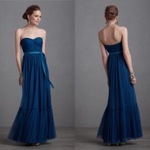 BHLDN / Va et Vien Niceties dress in peacock blue